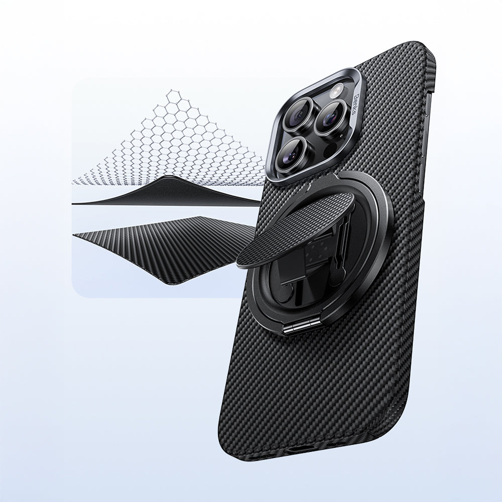 Benks L56 Magnetik 360 Derece Dönebilen ArmorPop Kevlar Tasarımlı Parmak Ring Stand Siyah