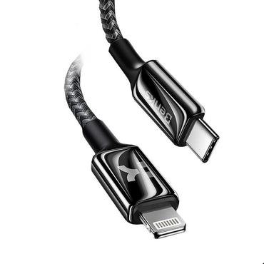 Benks M18 Type-C to Lightning Aramid Fiber Veri Kablosu 1.8m 3A Siyah