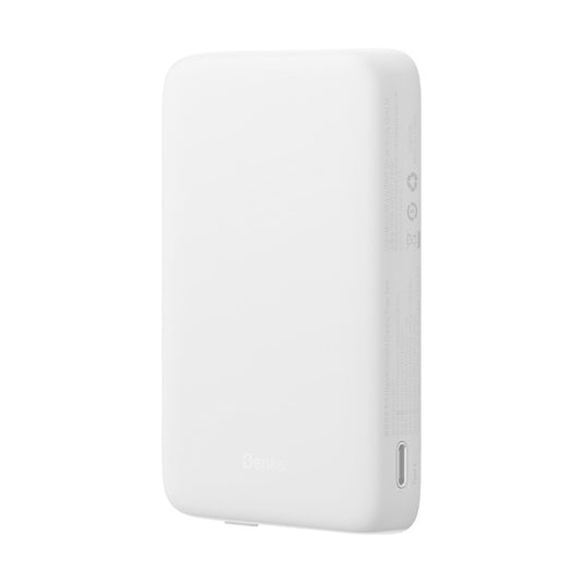 Benks MP07 M-safe Magnetik İnce Tasarımlı Powerbank 10000mAh iPhone 12-13-14 Serisi Beyaz