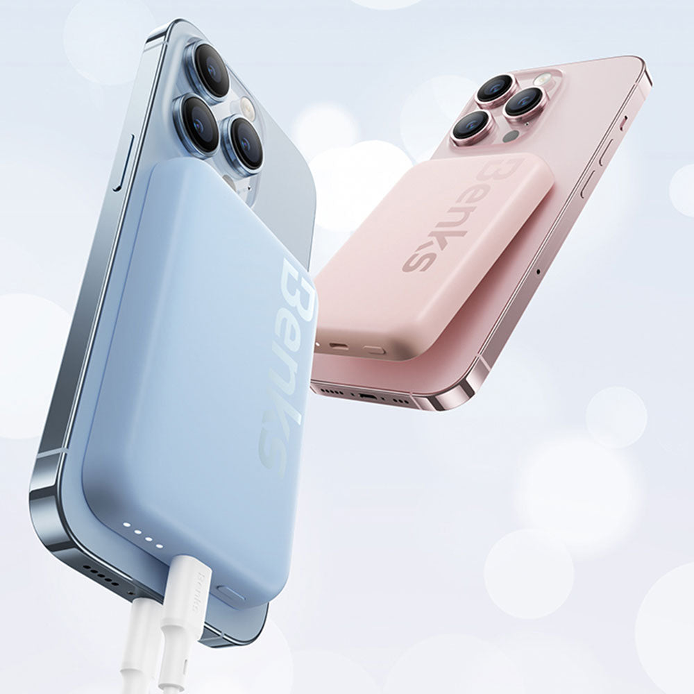 Benks MP10 M-safe Magnetik İnce Tasarımlı Powerbank 6000mAh Pembe
