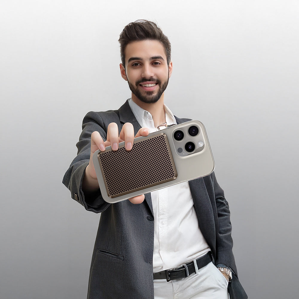 Benks MP15 ArmorGo M-safe Şarj Özellikli Ultra İnce ArmorTint Serisi Aramid Fiber Powerbank 15W 5000mAh Gold