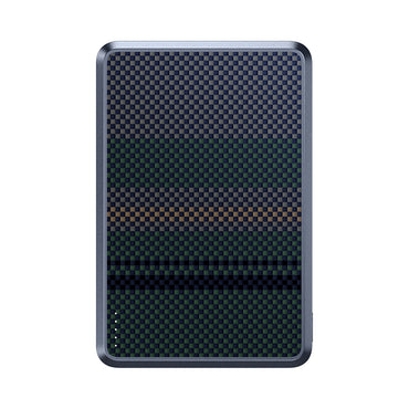 Benks MP16 ArmorGo M-safe Şarj Özellikli Ultra İnce Aurora Serisi Aramid Fiber Powerbank 15W 10000mAh Siyah-Yeşil
