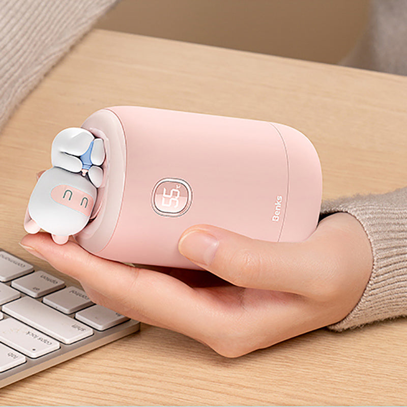 Benks NS03 Dijital Ekran El Isıtıcı Özellikli Aroma Kokulu Powerbank 15W 10000mAh Beyaz