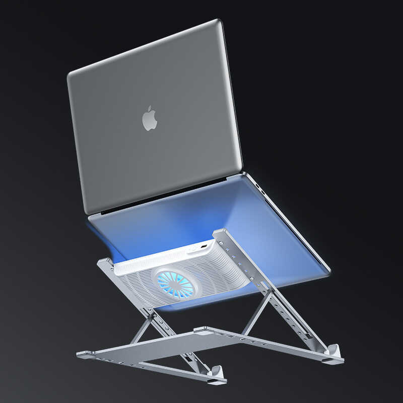 Benks SR03 Laptop Stand with Fan Silver