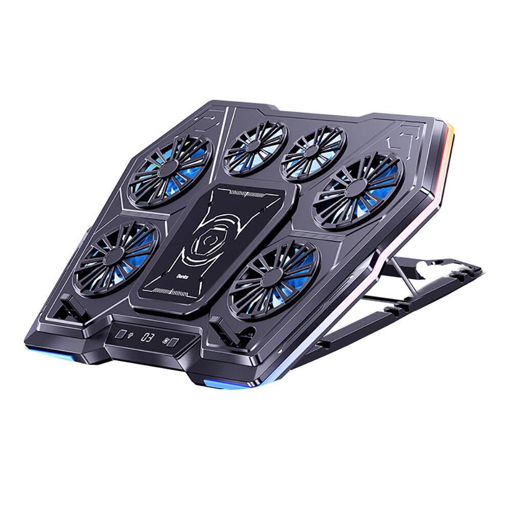 Benks SR09 LCD Display Screen Adjustable Fan and Height Featured Laptop and Notebook Stand Black