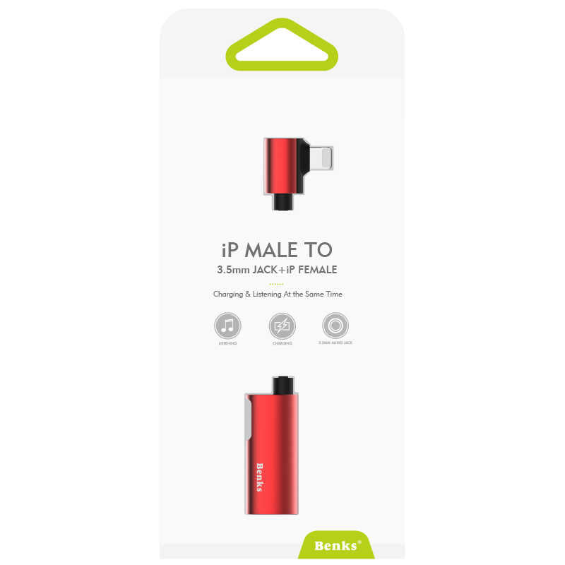 Benks U40 2 in 1 Lightning Audio Adapter Black