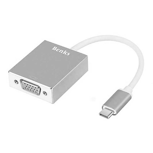Benks USB 3.1 Type-C to VGA Adapter Silver