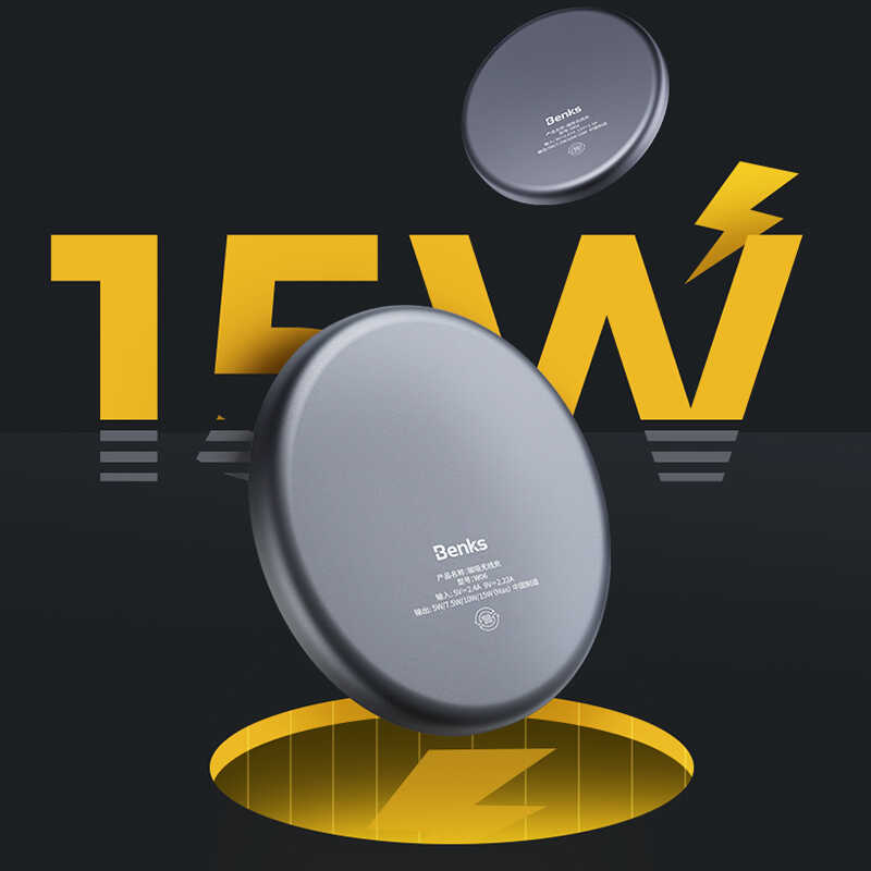 Benks W06 M-safe Wireless Şarj Aleti Siyah