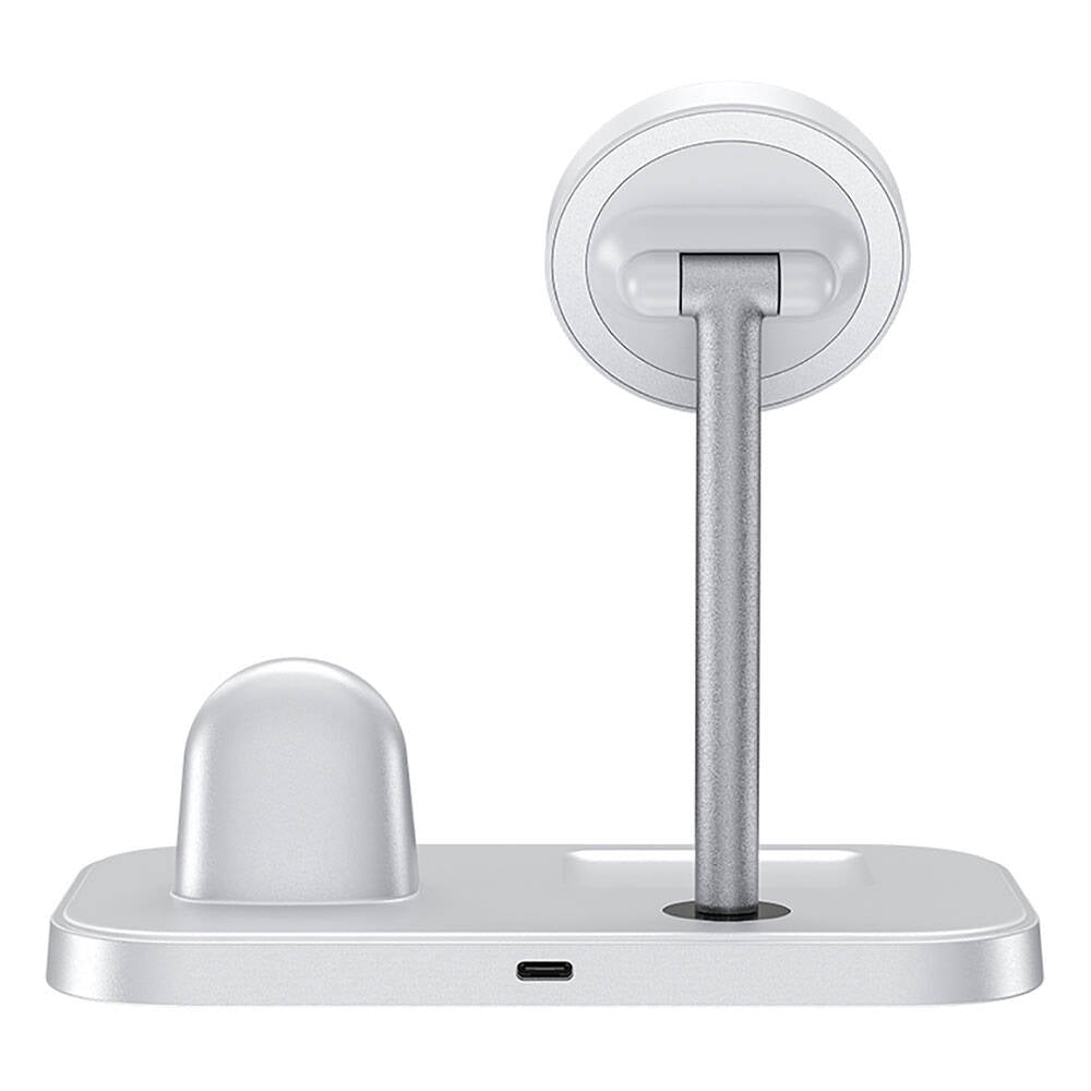 Benks W16 3in1 Phone & Smartwatch & Headphone Wireless Charging Stand White