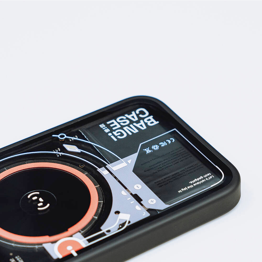 iPhone 15 Pro Case Customizable 3 Function Bluetooth Connected Bitmo Lab Bangcase Smart M-safe Cover Black