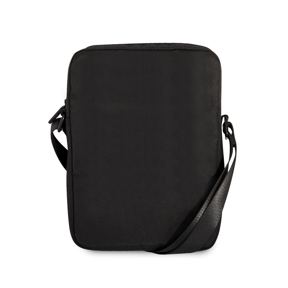 BMW Original Licensed Metal Logo Zippered Crossbody Tablet Bag Black