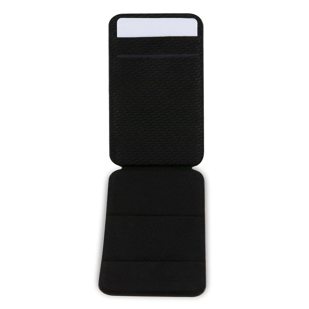 BMW Original Licensed Metal Logo Magnetic Card Holder with Stand, Navy Blue
