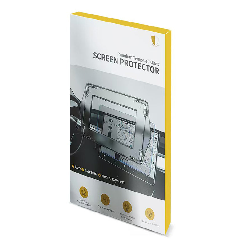 BYD 12.8 inç Araç Multimedya Ekran Koruyucu Uygulama Aparatlı Zore Premium Temperli Cam Ekran Koruyucu Şeffaf