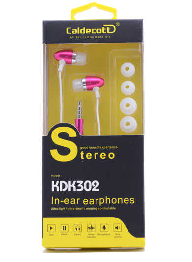 Caldecott KDK-302 MP3 Stereo Headphones Pink