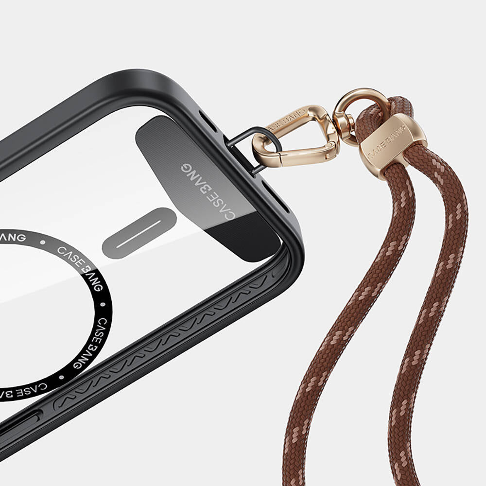 Casebang Adjustable Crossbody Phone Strap Black-Pink