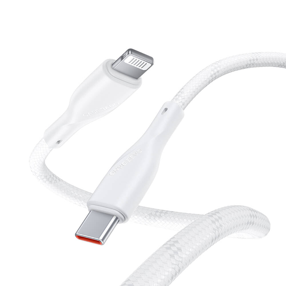 Casebang Type-C To Lightning Hızlı Şarj Özellikli Örgülü 27W PD Kablo 2m Beyaz