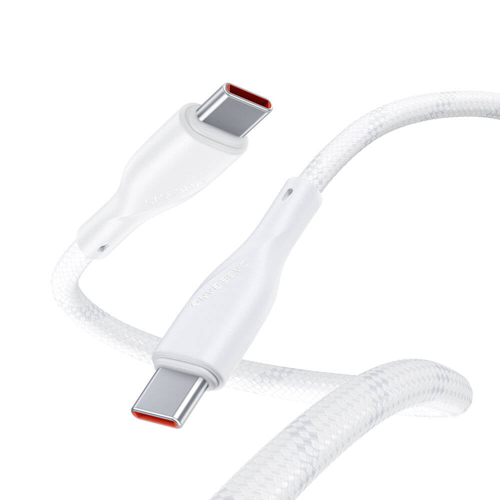 Casebang Type-C To Type-C Hızlı Şarj Özellikli Örgülü 60W PD Kablo 2m Beyaz