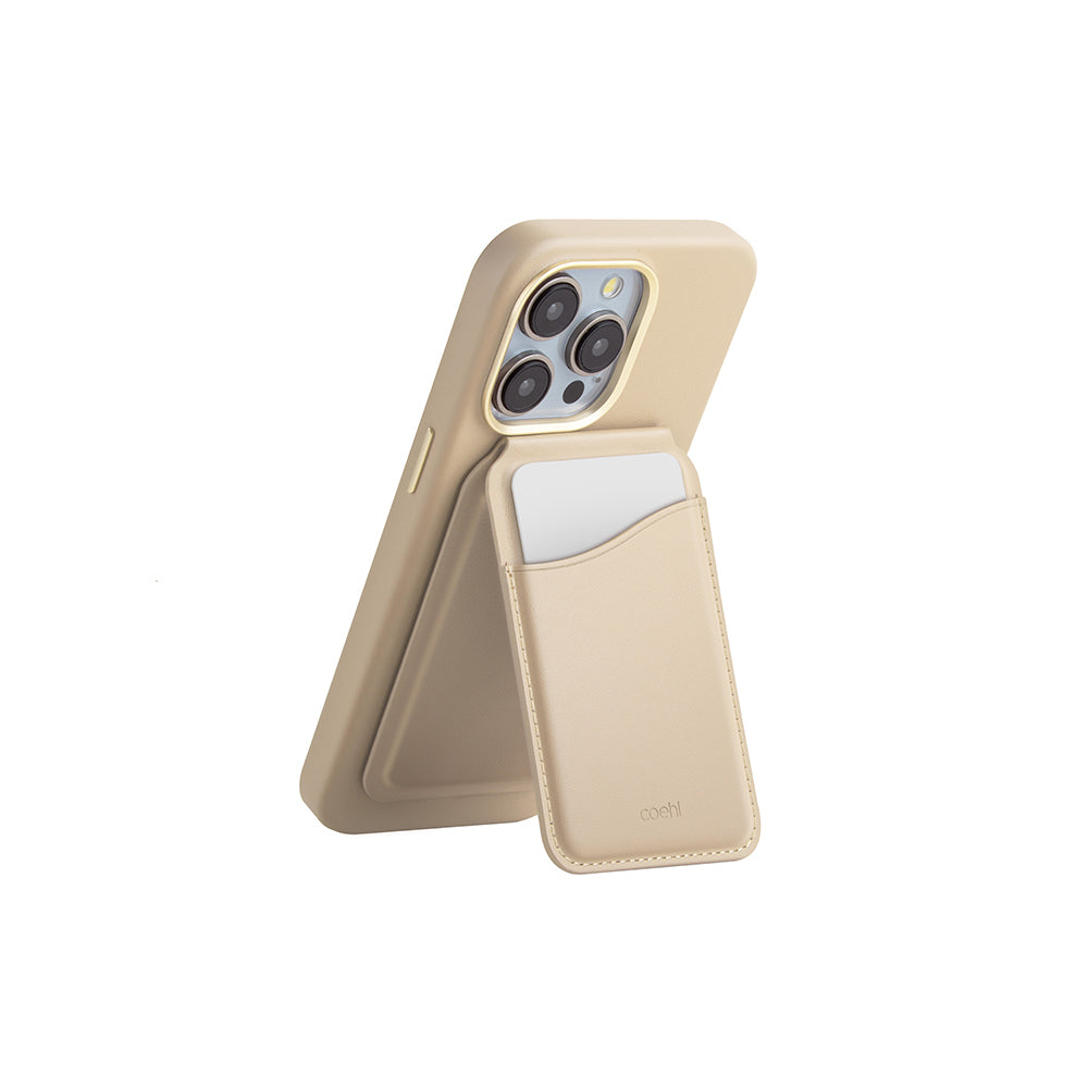 Coehl Esme Magnetic Stand 3in1 Mirrored Card Holder Cream