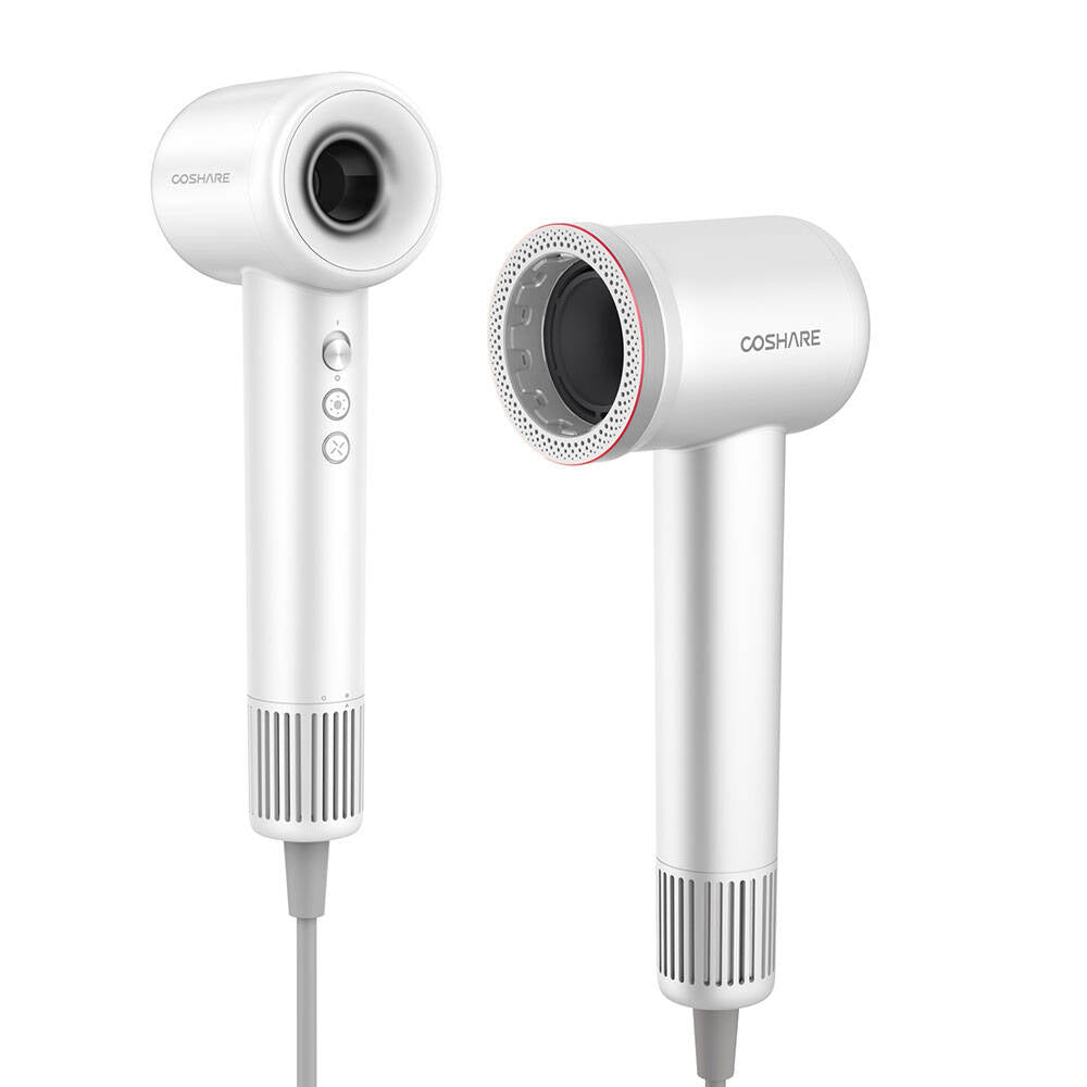 Coshare HD10E SuperFlow1 Ion Technology LED Light Hair Dryer White