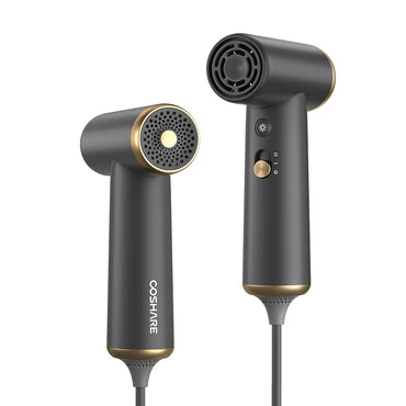 Coshare HP10E Mini Isı Dereceli LED Işıklı Saç Kurutma Fön Makinesi Siyah