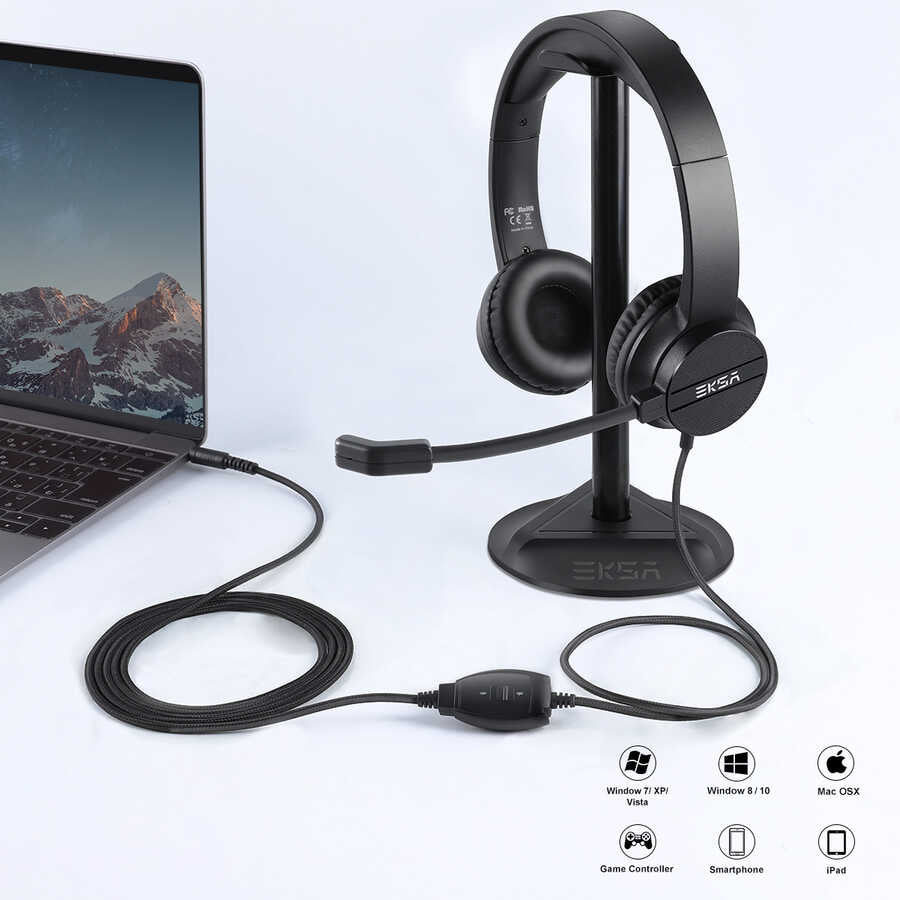 Eksa H12 3.5mm Headphones Black