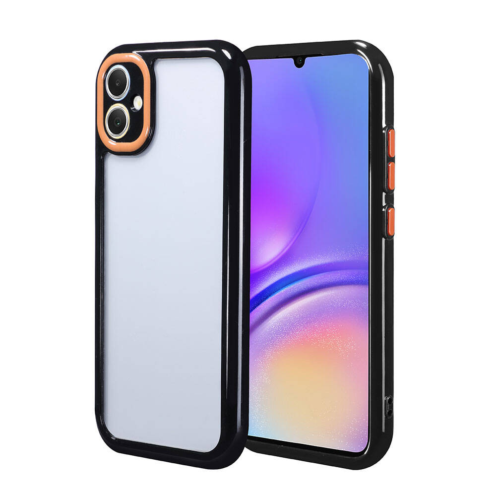 Galaxy A05 Case Camera Protection Colorful Edge and Frame Design Zore Vitamin Cover Black