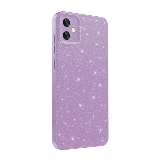 Galaxy A05 Case Camera Protection Glitter Luxury Zore Cotton Cover Lilac