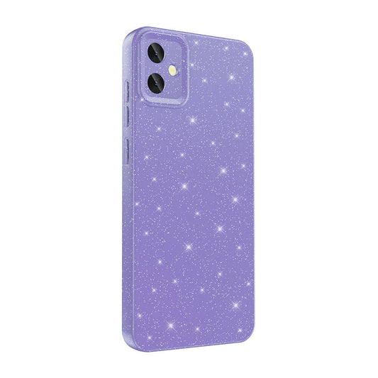 Galaxy A05 Case Camera Protection Glitter Luxury Zore Cotton Cover Purple
