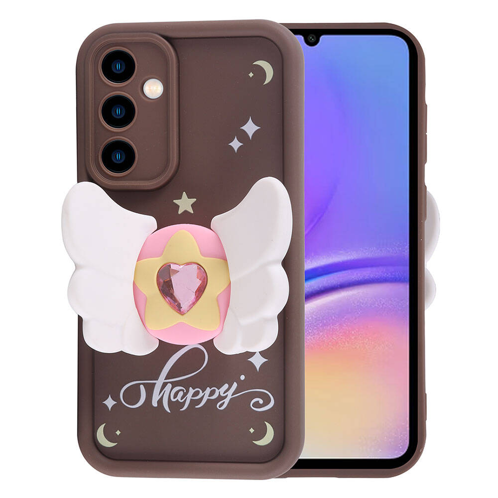 Galaxy A05S Case Camera Protection Figure Design Zore Cover Pink Open