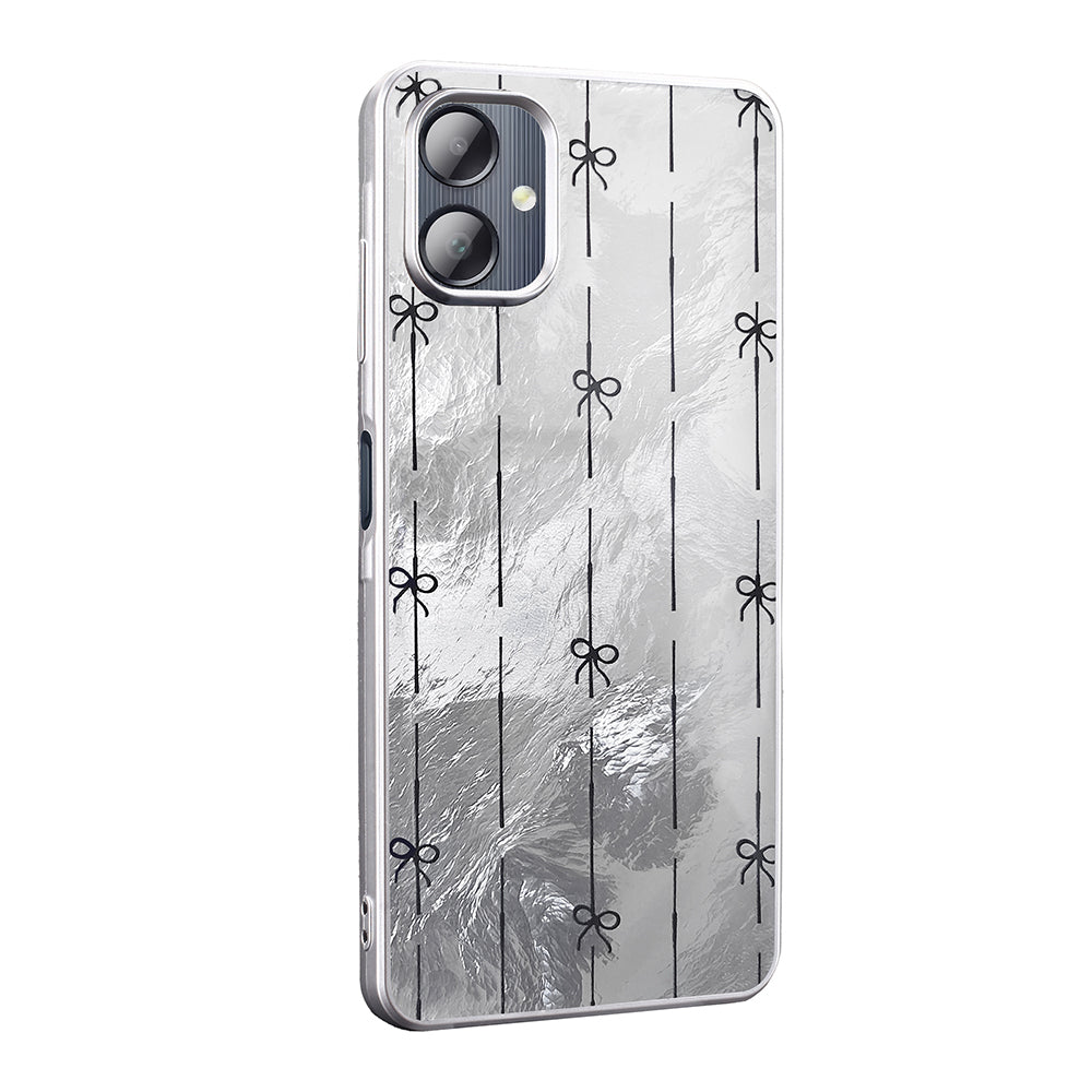 Galaxy A06 Case Patterned Zore Mep Cover Pearly Bow