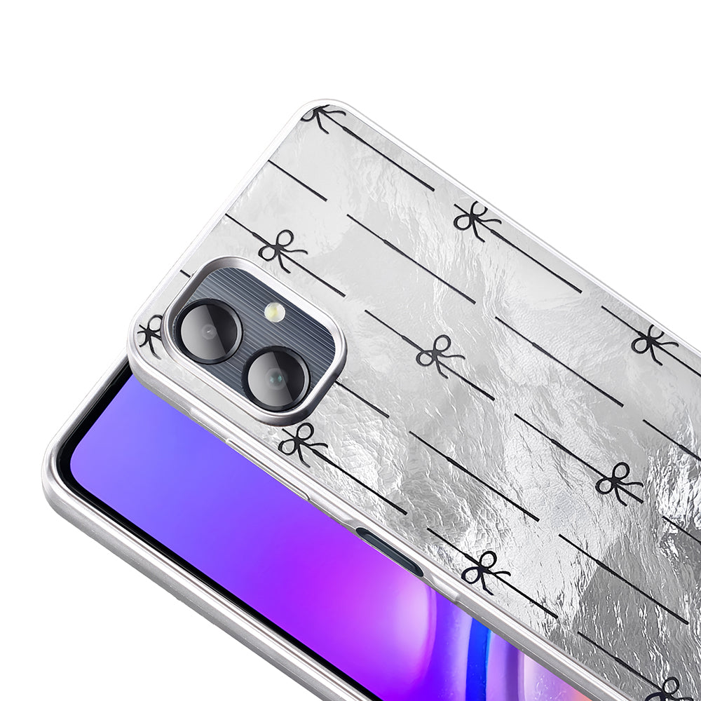 Galaxy A06 Case Patterned Zore Mep Cover Gray Leopard