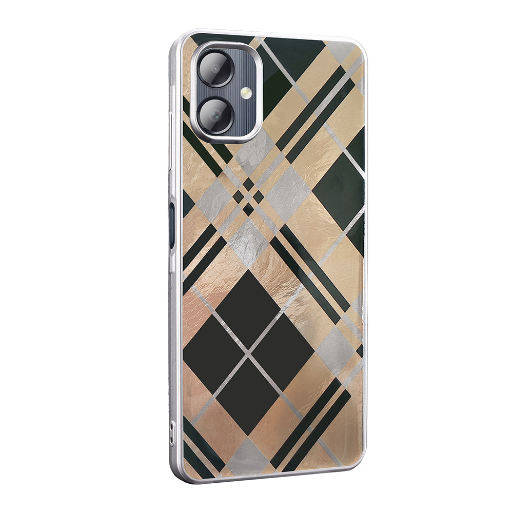 Galaxy A06 Case Patterned Zore Mep Cover Gray Leopard