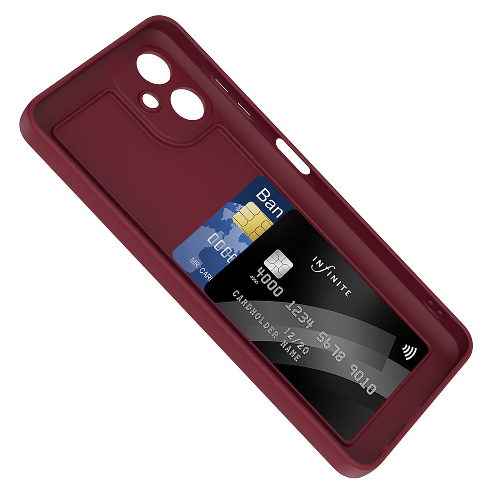 Galaxy A06 Case Camera Protection Card Holder Zore Vitra Cover Brown