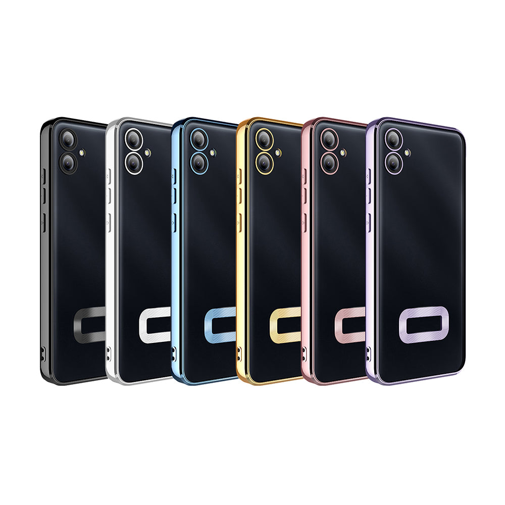 Galaxy A06 Case Camera Protection Logo Showing Zore Omega Cover Silver