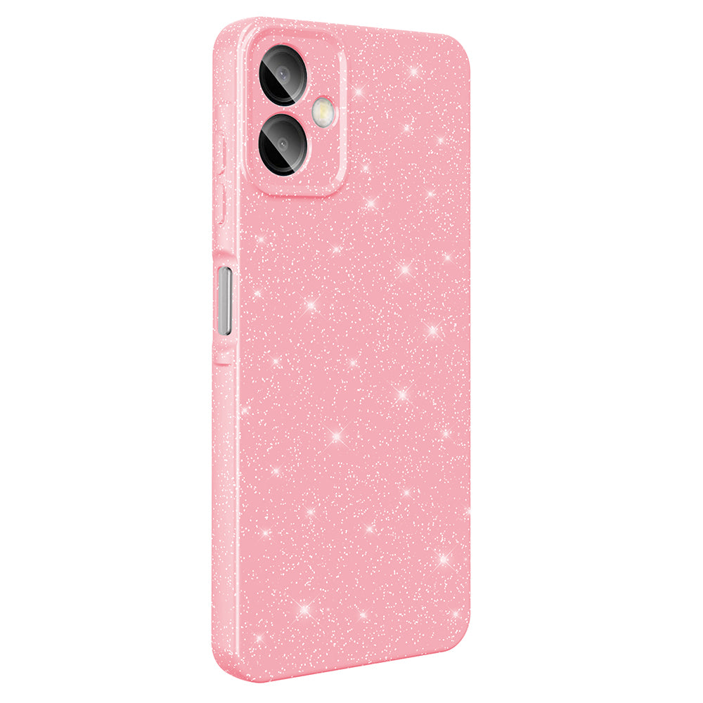 Galaxy A06 Case Camera Protection Glitter Luxury Zore Cotton Cover Lilac