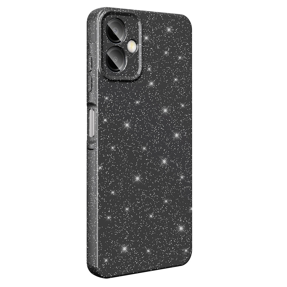 Galaxy A06 Case Camera Protection Glitter Luxury Zore Cotton Cover Light Pink