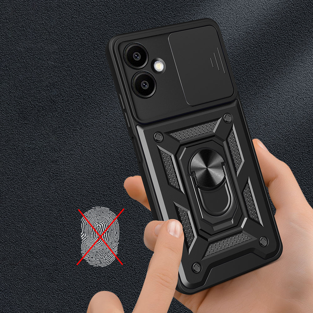 Galaxy A06 Case Magnetic Stand Camera Protection Zore Sliding Vega Cover Blue