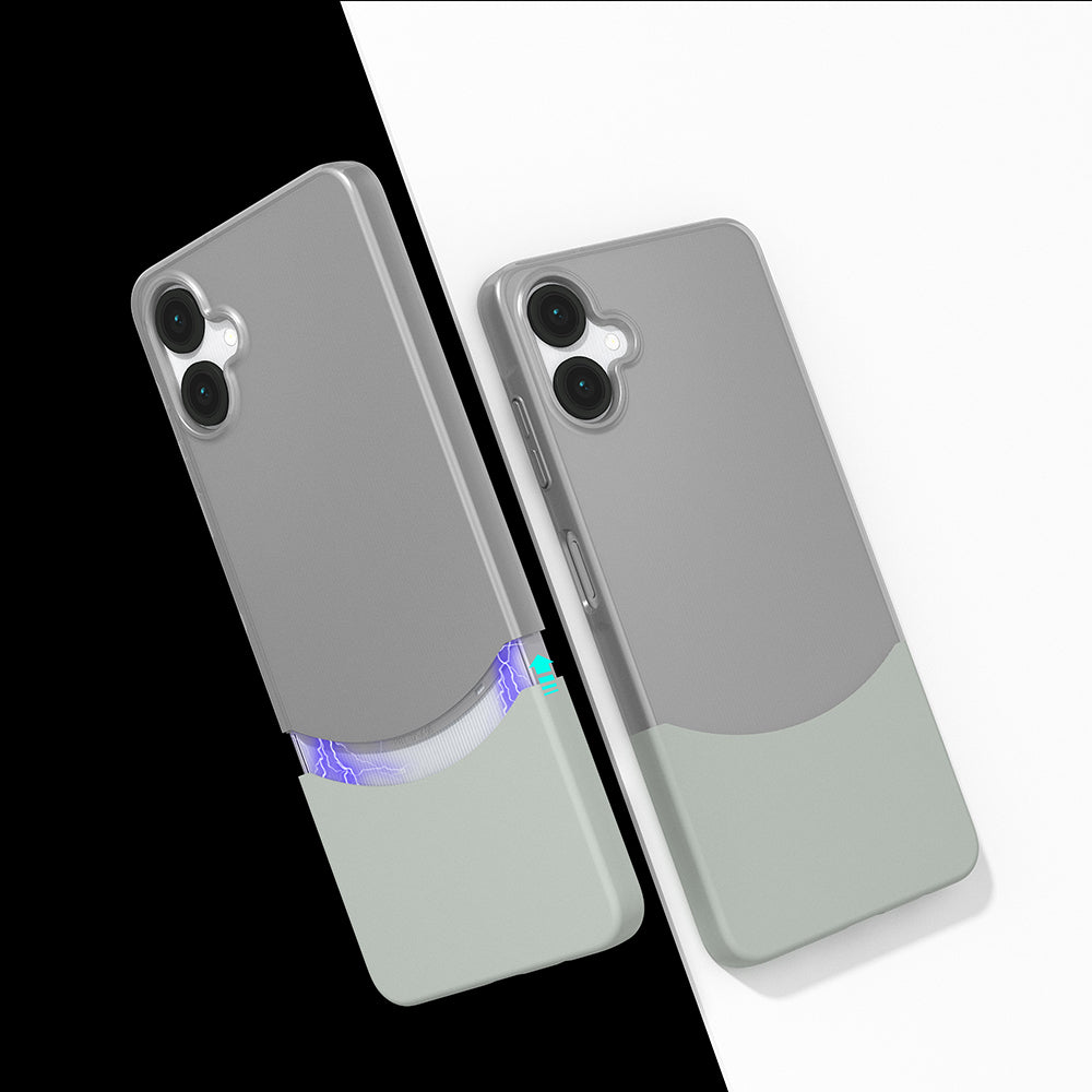 Galaxy A06 Magnetic Case Zore Double Cover Gray