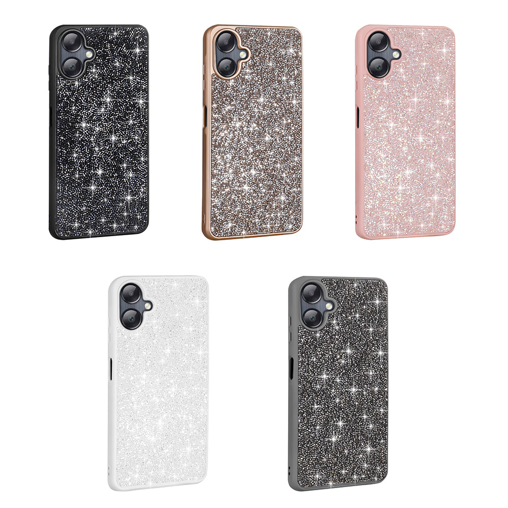 Galaxy A06 Case Shiny Stone Design Zore Diamond Cover Gold
