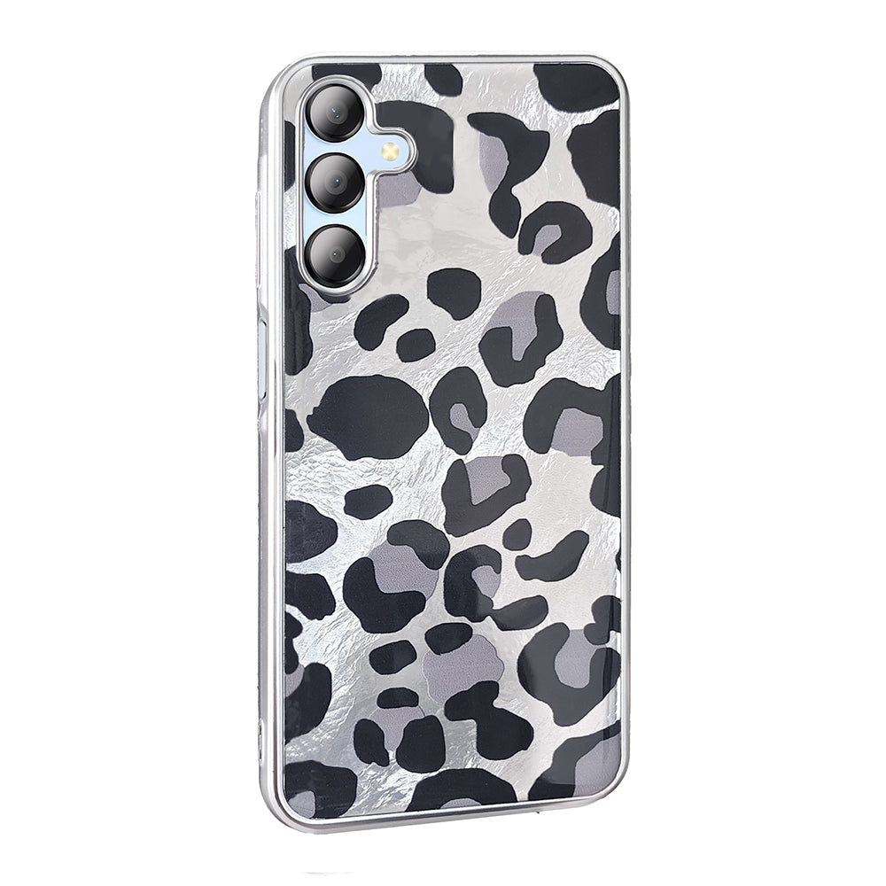 Galaxy A15 Case Patterned Zore Mep Cover Gray Leopard