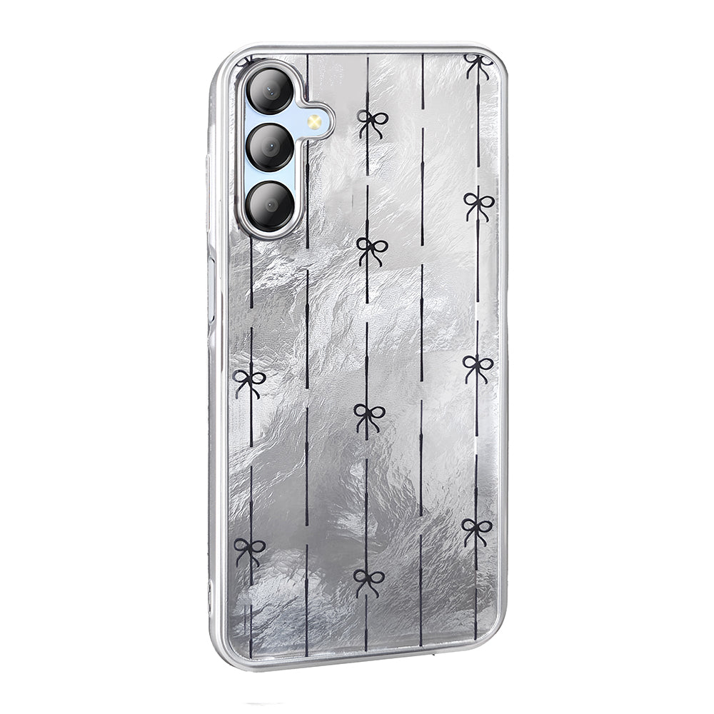 Galaxy A15 Case Patterned Zore Mep Cover Gold Leopard