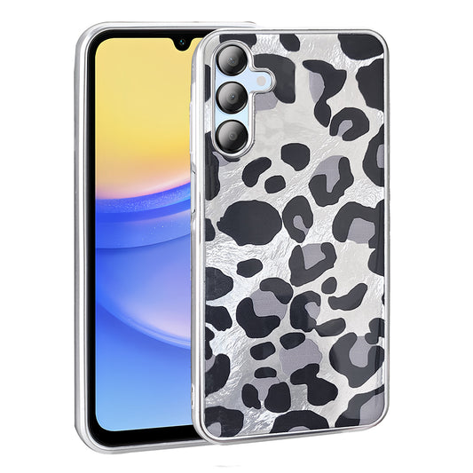 Galaxy A15 Case Patterned Zore Mep Cover Gray Leopard