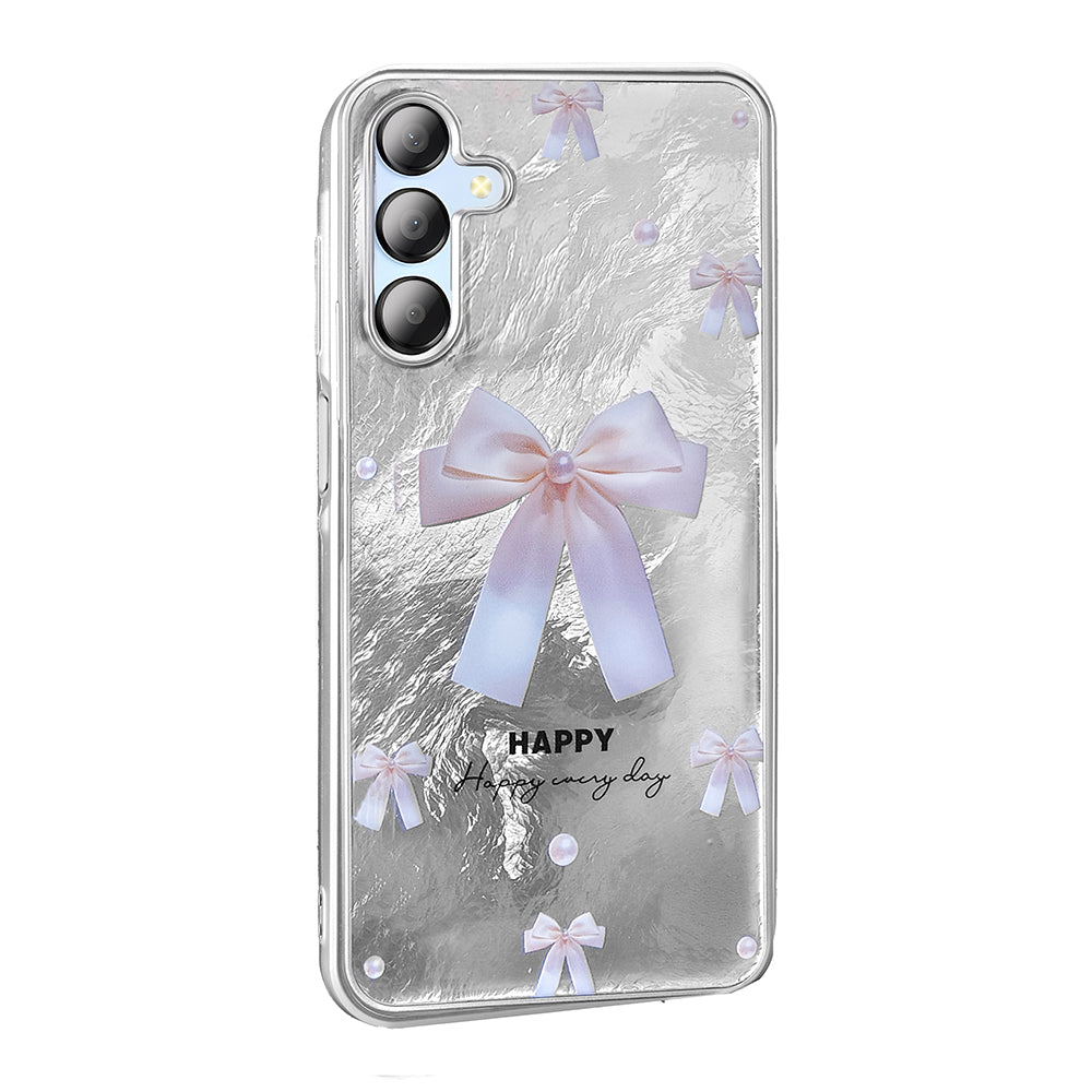 Galaxy A15 Case Patterned Zore Mep Cover Pearl Bow