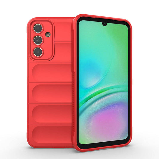 Galaxy A15 Case Flexible TPU Hollow Back Surface Design Zore Ethnic Silicone Cover Red