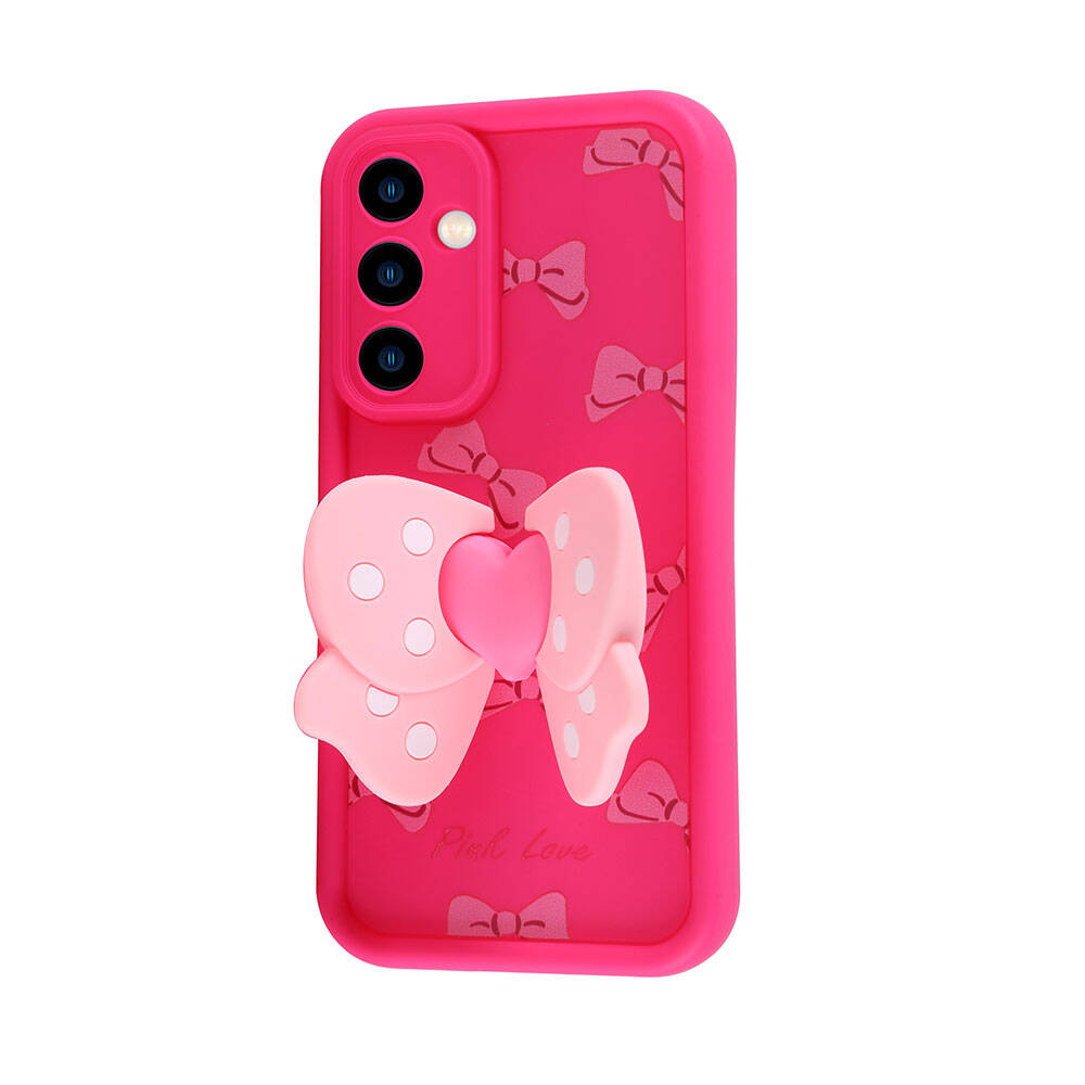 Galaxy A15 Case Camera Protection Figure Design Zore Cover Pink Dark