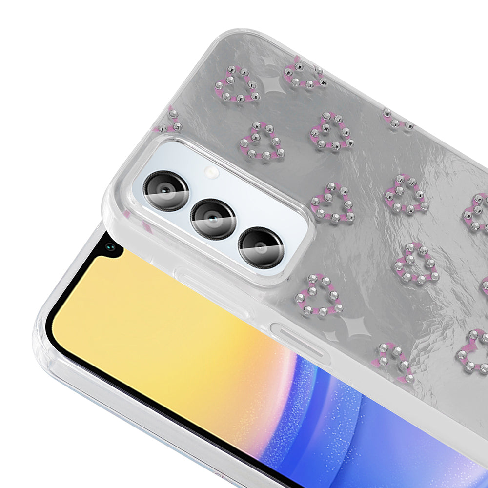 Galaxy A15 Case Camera Protection Figured Zore Ponti Silicone Cover Lilac