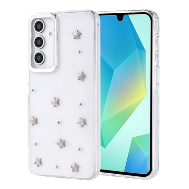 Galaxy A16 Case Airbag Design Glitter Transparent Zore Polar Cover Tulip