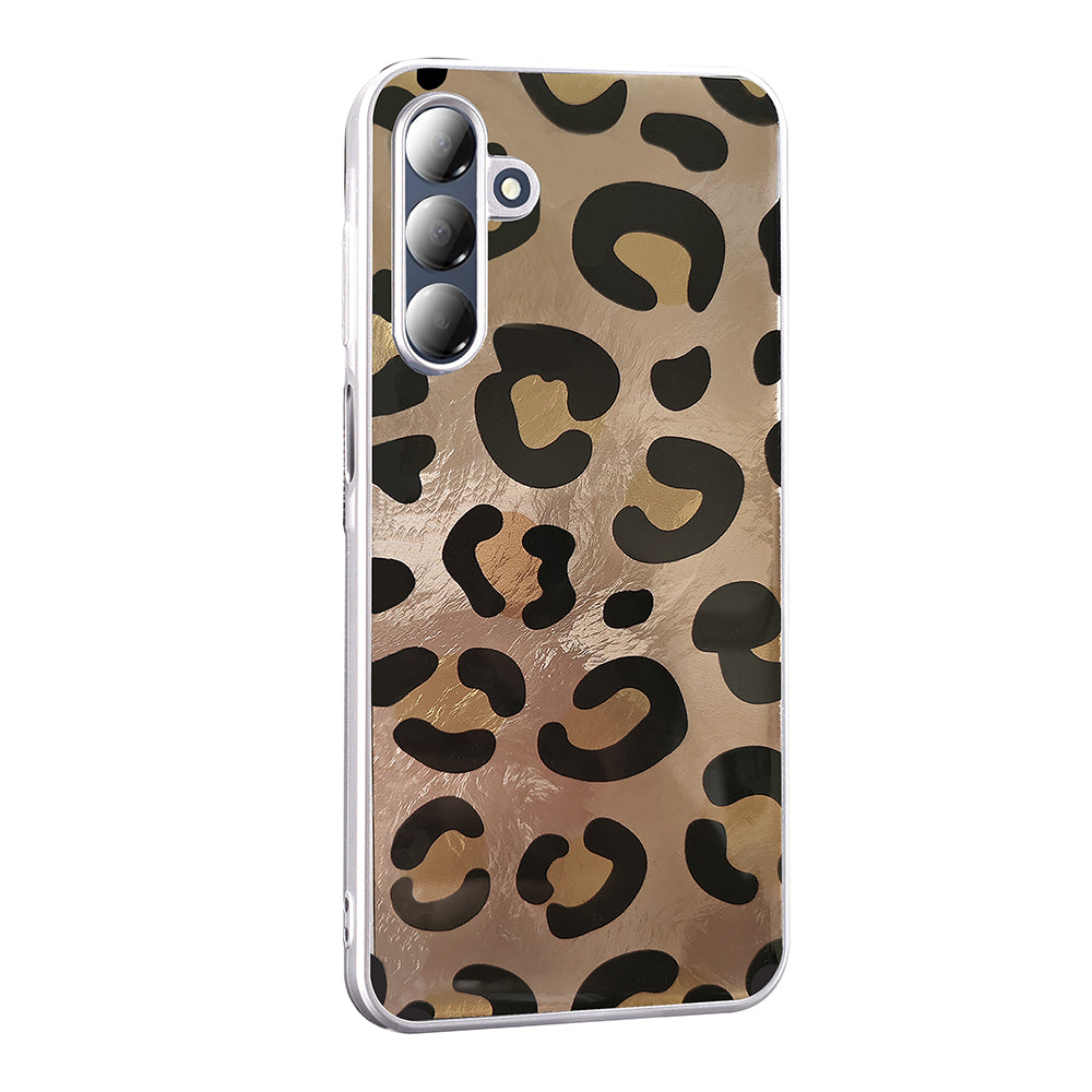 Galaxy A16 Case Patterned Zore Mep Cover Gold Leopard
