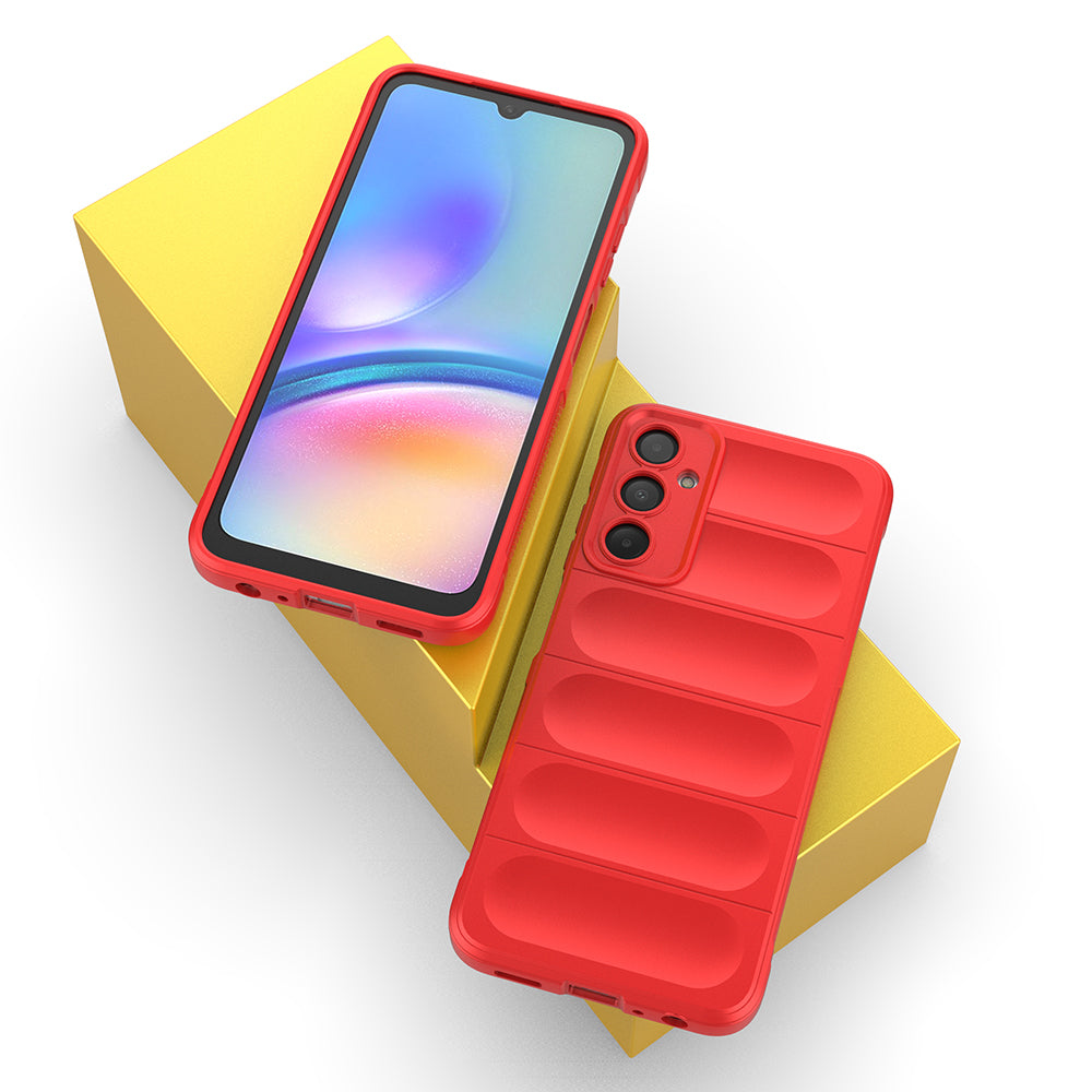 Galaxy A16 Case Flexible TPU Hollow Back Surface Design Zore Ethnic Silicone Cover Red