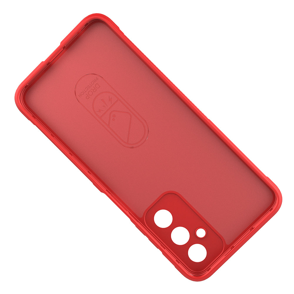 Galaxy A16 Case Flexible TPU Hollow Back Surface Design Zore Ethnic Silicone Cover Red